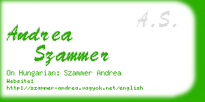 andrea szammer business card